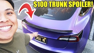 THE BEST CARBON TESLA MODEL 3 TRUNK SPOILER/LIP FOR $100