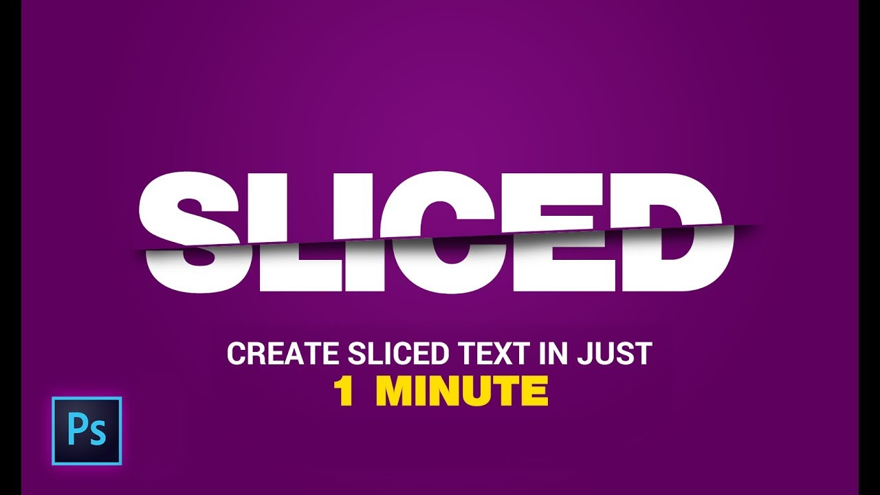 Photoshop Tutorial Sliced Text Effect In Photoshop Simple Steps | My ...