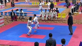 Kio national 2024 team kumite 1fight arunachal vs Uttrakand