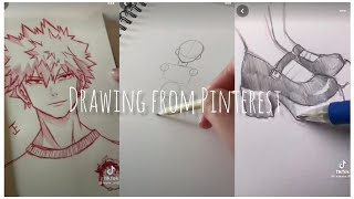 تجربة الرسم من بينترست♡ Learn drawing from Pinterest