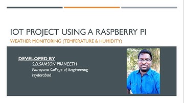 Skyfi Labs Online Course || IoT using Raspberry Pi || S.D.Samson Praneeth