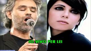 Bocelli Giorgia* Vivo Per Lei* karaoke con voce donna chords