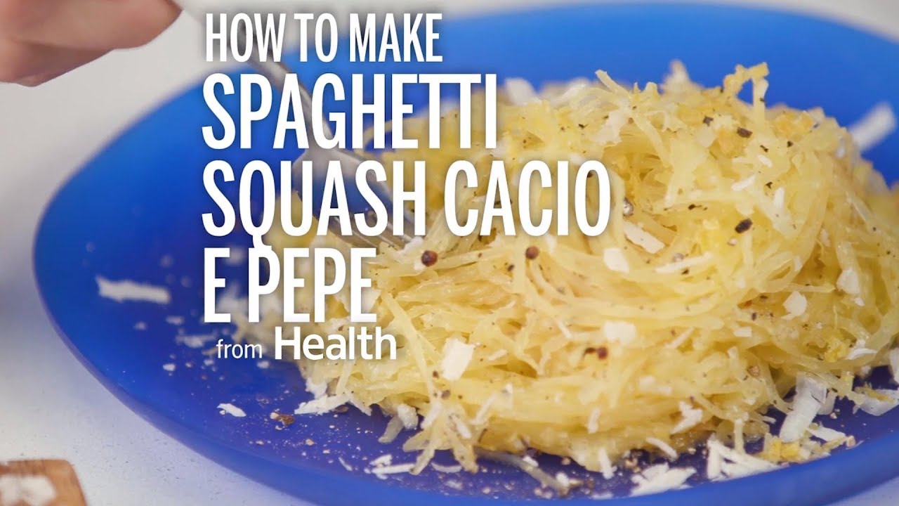 How To Make Spaghetti Squash Cacio e Pepe | Health - YouTube