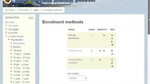 Moodle2 7 SettingUpSelfEnrollment
