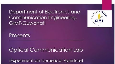 Optical Communication LAB-1|| ECE || GIMT-Ghy || Digital Learning||