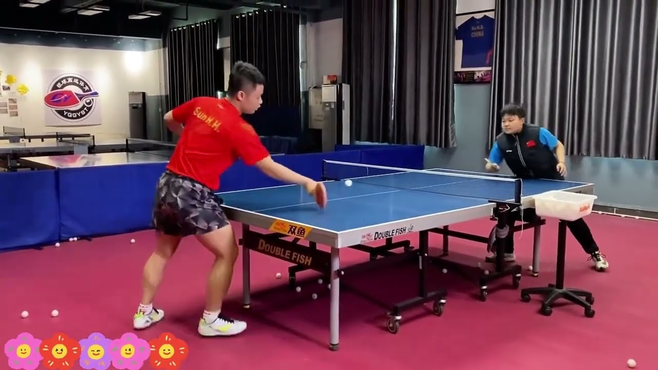 孙浩泓：接正手短侧下旋