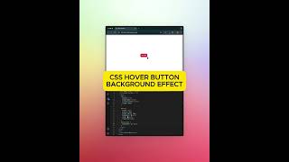 SIMPLE CSS HOVER BUTTON BACKGROUND EFFECT #asmr #asmrcoding #coding #codinglife #codingtutorial
