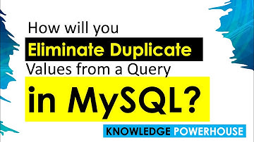 How will you eliminate duplicate values from a query result in MySQL?