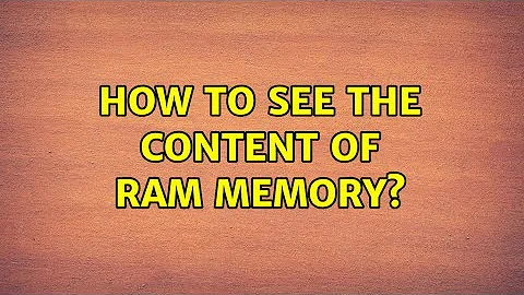 How to see the content of RAM memory? (2 Solutions!!)