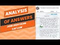CA Foundation | LAW | Answer Paper Analysis | JUNE 2024 EXAM