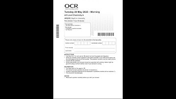 JUNE 2025 OCR AS Level Chemistry A PAPER 1 and 2 QUESTION PAPERS AND MARK SCHEMES