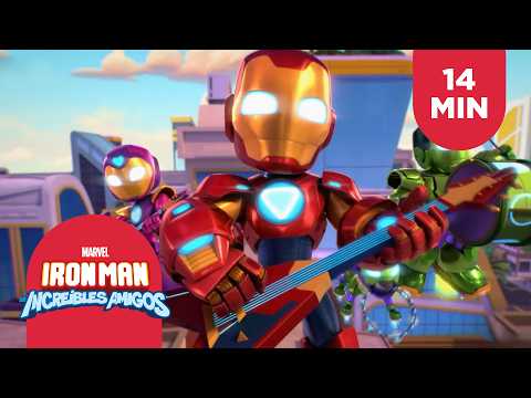 Iron Man enfrenta villanos con ritmo y superpoderes | Compilado | Iron Man y sus Increíbles Amigos