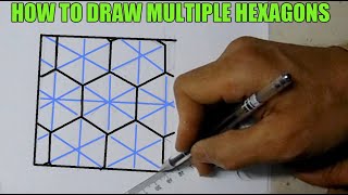 HOW TO DRAW MULTIPLE HEXAGONS