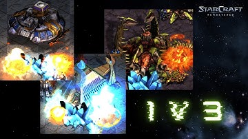 [Cross_tv1] MUST Watch Starcraft 1v3 game | Starcraft Fastest Map Terran