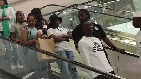 MAN THONG ON THE ESCALATOR PRANK !!