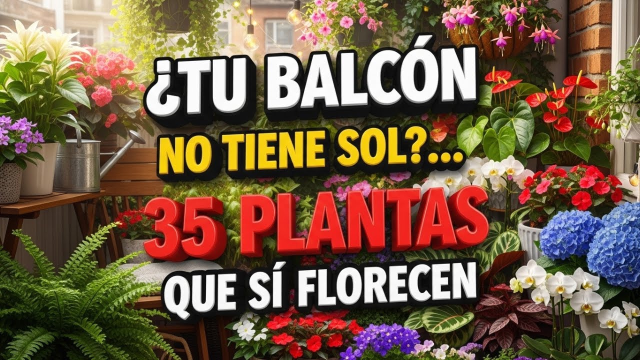 🌿35 PLANTAS que FLORECEN en SOMBRA (sin sol directo)💚| (GUÍA COMPLETA 2025 para INTERIOR y JARDÍN)