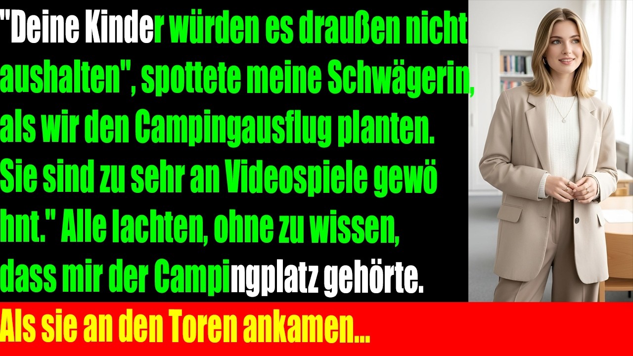 Meine Schwägerin verbot meinen Kindern den Campingtrip – doch der Grundbucheintrag änderte alles.