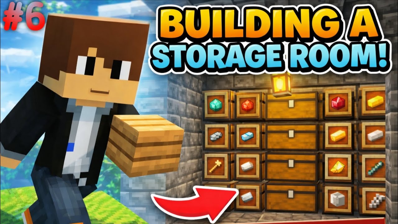 I Built the ULTIMATE Storage Room in One Block Gameplay #6 | MINECRAFT 