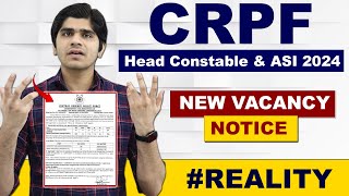 CRPF Head Constable & ASI New Vacancy 2024 Notice Reality | Real or Fake