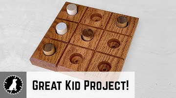 Scrap Wood to Tic Tac Toe Board // Wooden Game Build // Woodworking with Kids