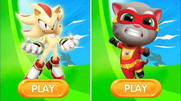 Sonic Dash Vs Talking Tom Hero Dash - Movie Sonic Vs All Boss Zazz Egman-All characters unlocked 