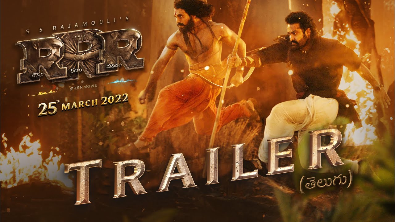 RRR Trailer (Telugu) - NTR, Ram Charan, Ajay Devgn, Alia Bhatt | SS Rajamouli | 25th March 2022