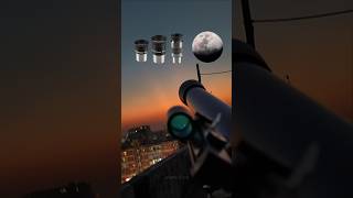 How Each Eyepiece Changes the Moon Through My Telescope 😳🔭