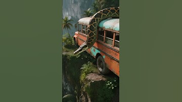 Exploring Abandoned Bus on the Hill | Python, Bus #shorts #trending