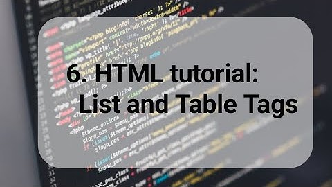 HTML tutorial: list and Table tags | website development #6 #darkcode #HTML #CSS #JavaScript