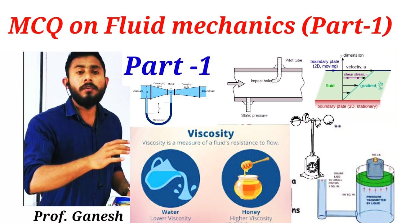 MCQ on Fluid mechanics ( Part-1) | Hydraulics MCQ | TIE Academy | Prof. Ganesh | Important MCQ on FM
