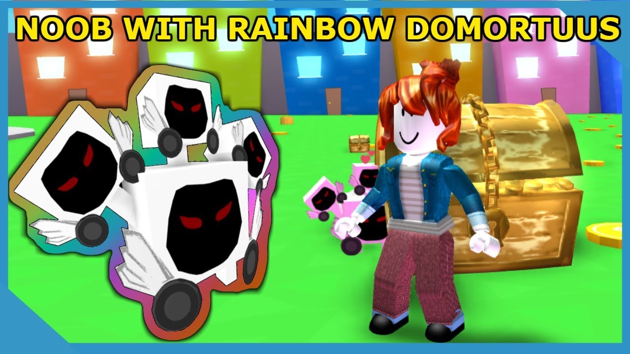 Noob With Rainbow Domortuus Beats The Game Roblox Pet Simulator Youtube - rainbow noob roblox