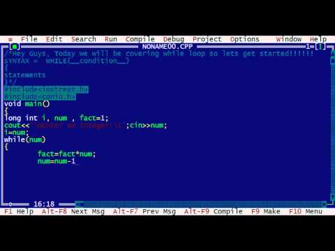 Turbo C++ Tutorial - While Loop (HD)