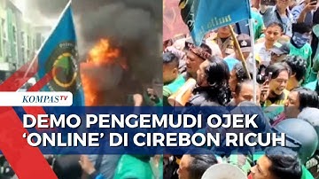 Ricuh! Pengemudi Ojek Online Demo Tuntut Aplikator Turunkan Potongan 20 Persen Jadi 10 Persen