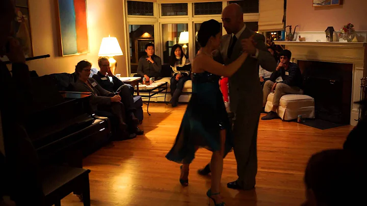Adriana Salgado & Orlando Reyes dancing to the tan...