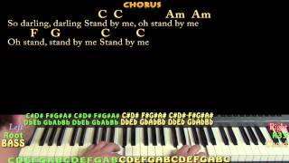 Video thumbnail of "Stand By Me (Ben E King) Easy Piano Cover Lesson in C Major - Chords/Lyrics"