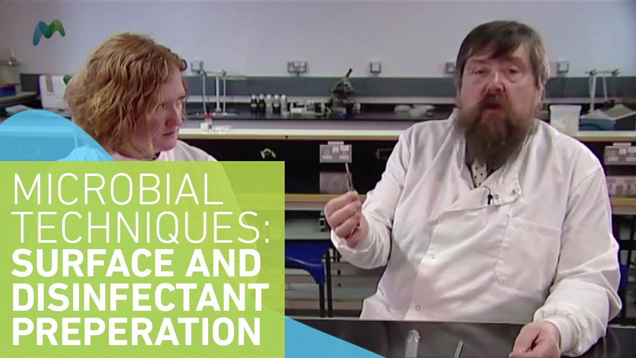 Microbiology Techniques Surface and disinfectant preparation YouTube