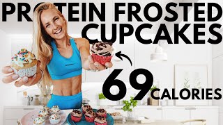 Low Calorie Chocolate & Vanilla Protein Frosted Cupcakes EASY Anabolic Recipe. IT'S DELICIOUS