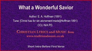 What A Wonderful Savior - Old Time Hymn Lyrics & Music