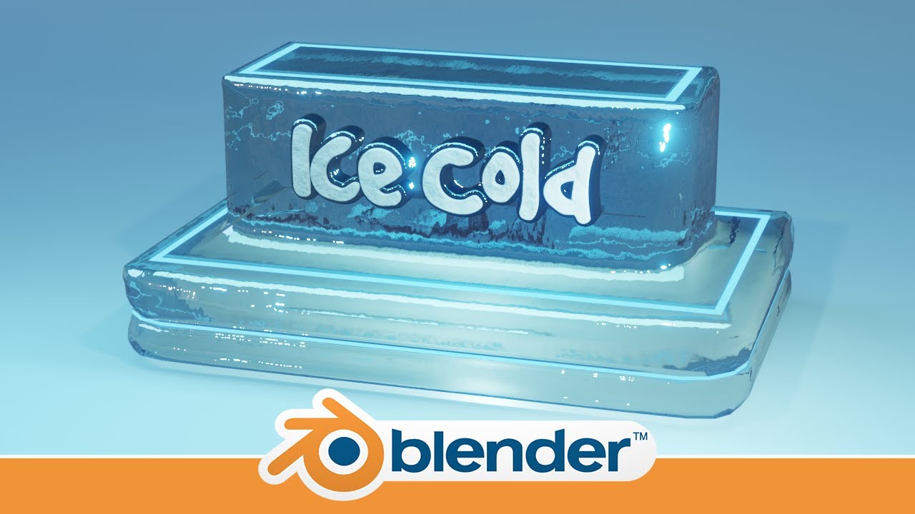 Making a Cartoon Ice Text Effect in Blender 2.93 using EEVEE