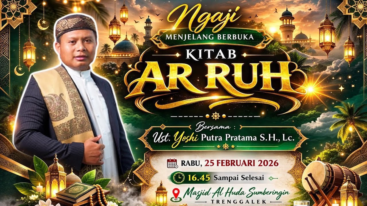 🔴 LIVE NGAJI KITAB AR RUH BERSAMA USTADZ YOSHI PUTRA PRATAMA S.H.Lc || MASJID AL HUDA SUMBERINGIN