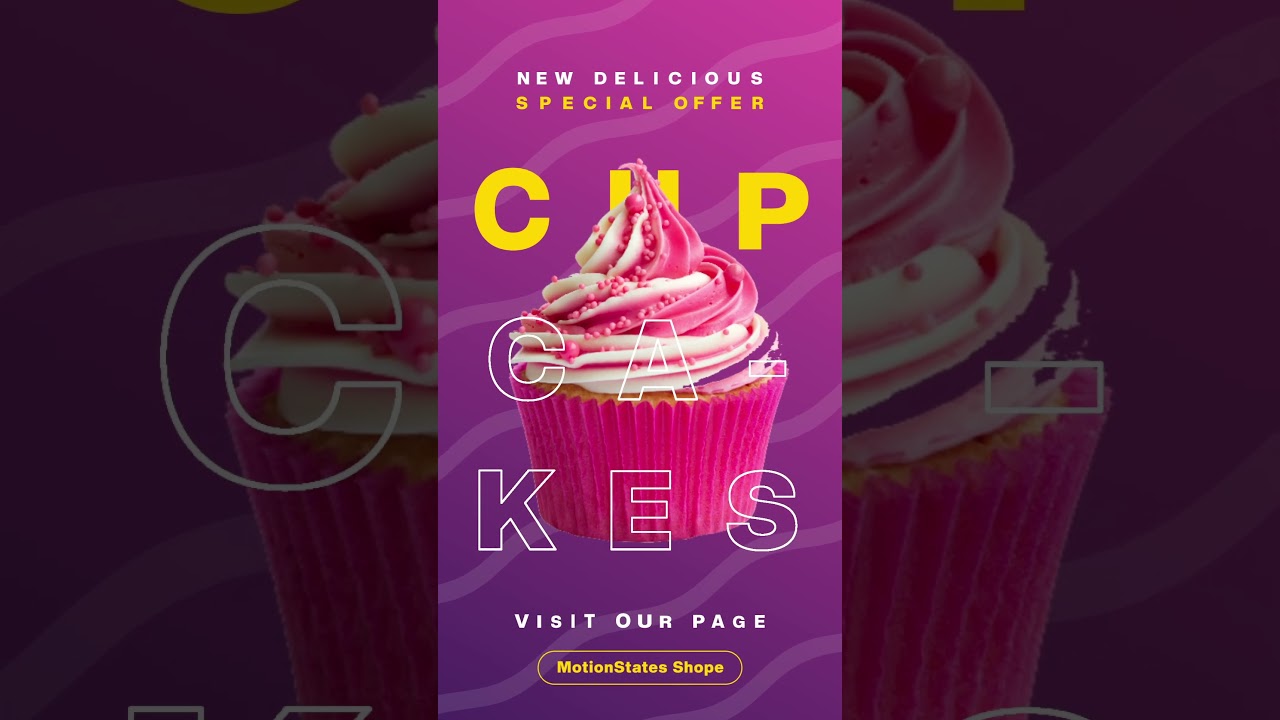 Cake Shop Banner Ads Animation l Motion Graphic 