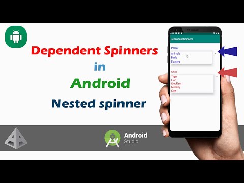 dependent spinners in android with android studio