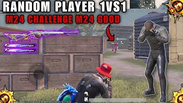 RANDOM PLAYER 1VS1 M24 CHALLENGE ME ONLY SNIPER 🔫😱 surajgaming9486!