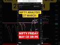 Nifty Prediction for 27 March | Nifty Analysis for Friday #shorts #nifty #trading
