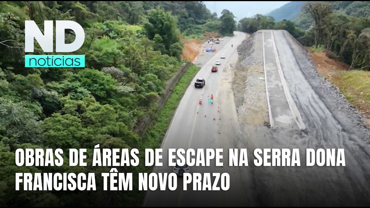 Obras de áreas de escape na Serra Dona Francisca têm novo prazo em SC