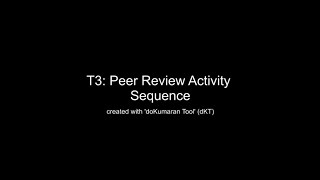 Peer Review Activity sequence (T3)