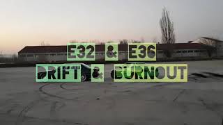 E32 750i & E36 M3 Drift and burnout