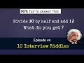 10 Interview RIDDLES || Episode #4 || Quick & Tricky