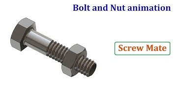 ⚡Mechanical Mate || Screw Mate || How to create a Bolt and Nut animation in solidworks?