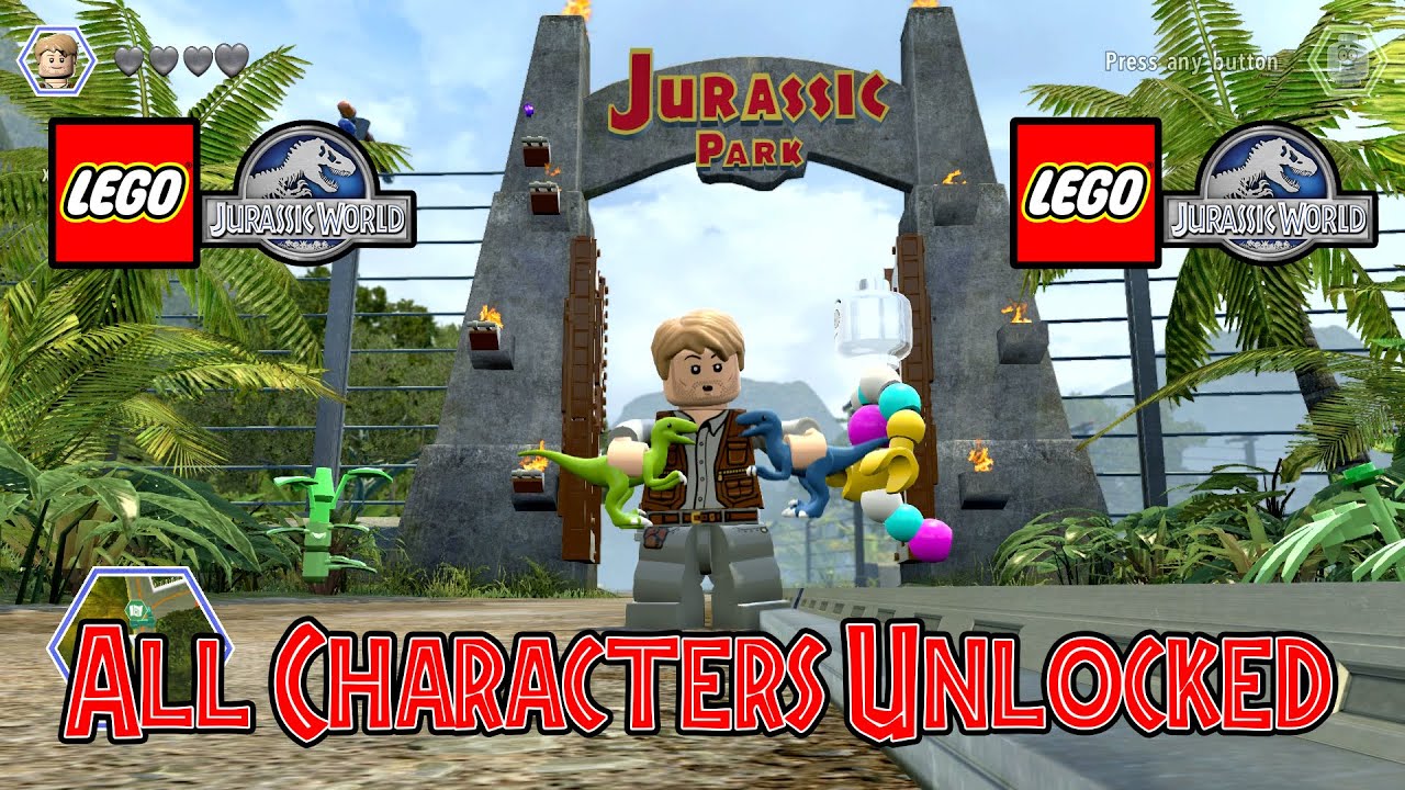 Verdensvindue Mod maternal LEGO Jurassic World - ALL CHARACTERS UNLOCKED (With DLC!) - YouTube